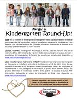 Kindergarten Round Up flyer in Spanish